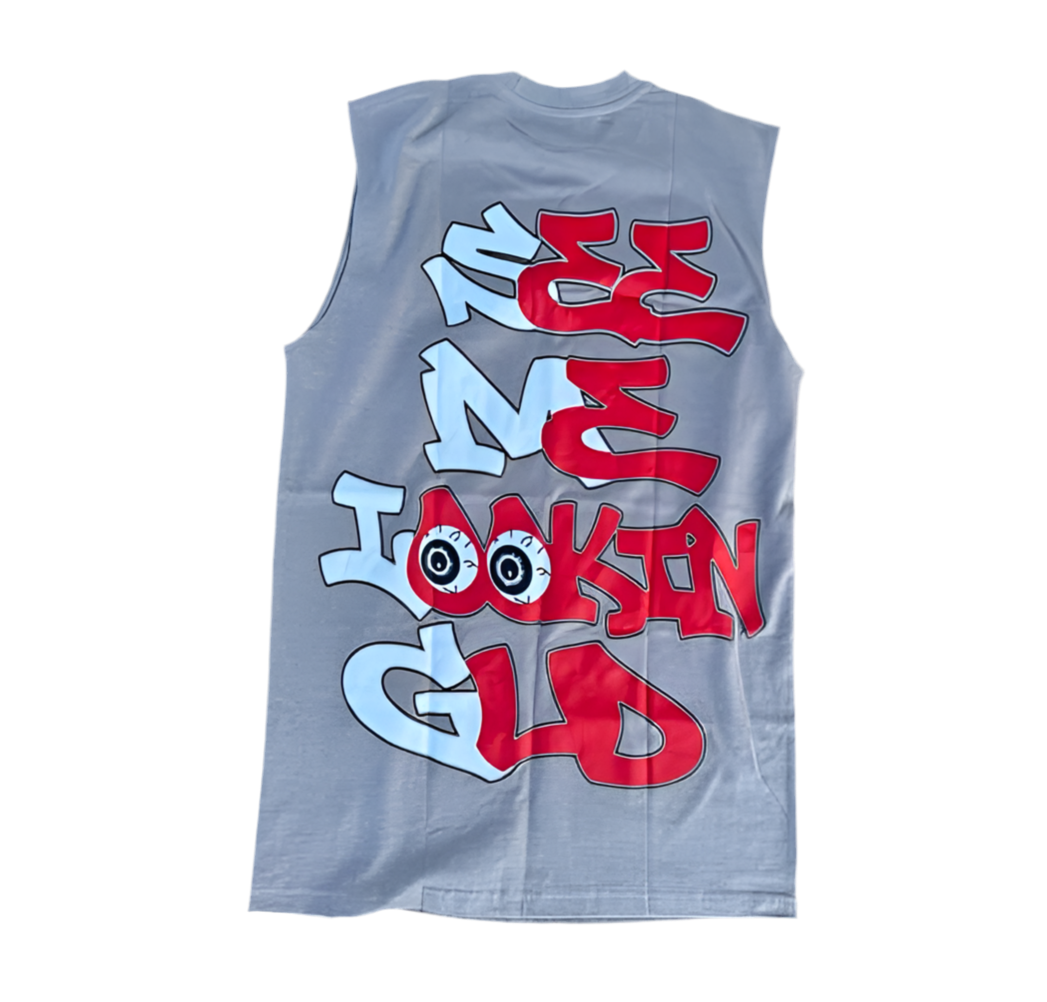 Cut off sleeve Gray SMLG T-Shirt