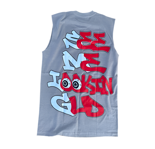 Cut off sleeve Gray SMLG T-Shirt